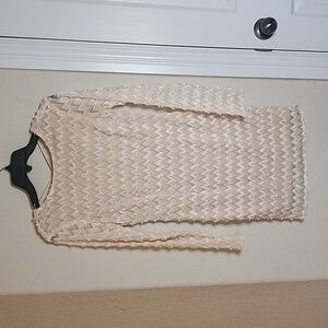 Beige long-sleeved dress